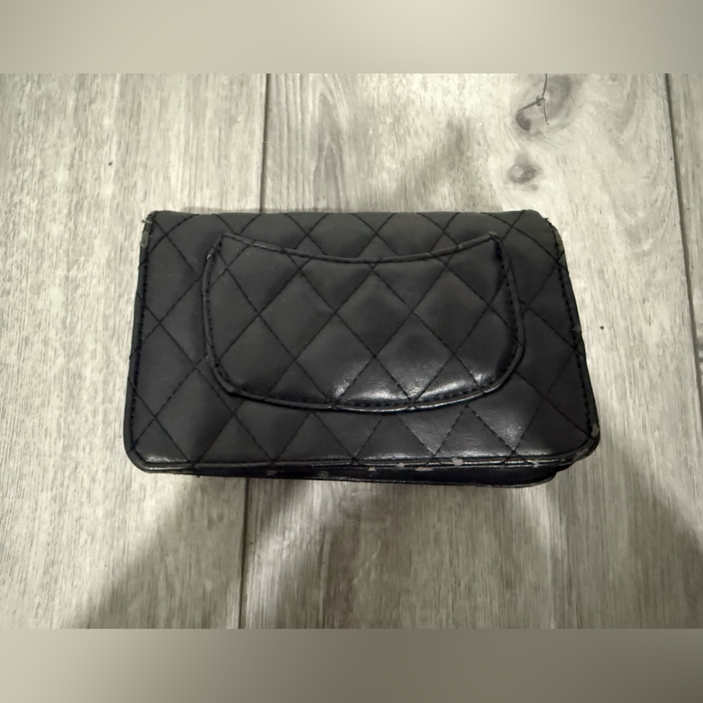 Chanel Black Quilted Wallet with Gold Logo - Picture 2 of 5